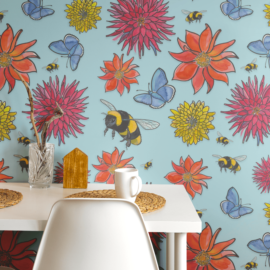 Daliah Bloemenbehang – Persoonlijk Ontwerp - Wolpeper.nl